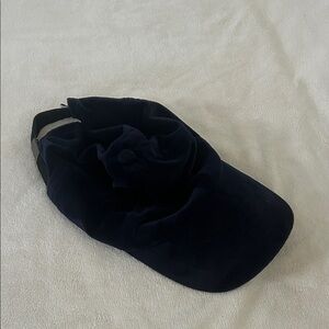Urban Outfitters Navy Velvet Hat